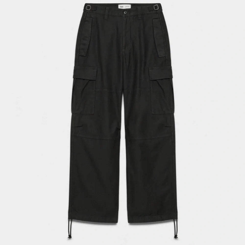 NWOT TNA Aritzia Supply Cargo Baggy Core Collection Black Wide Cinch Pockets 6